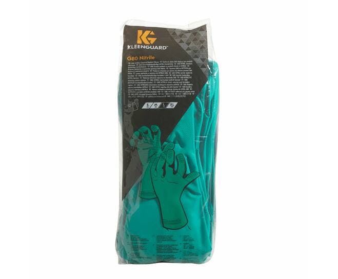 Kimberly clark 94447 Jackson Safety G80 handschoen nitril chemical resistant groen 33cm doos 12pr 2