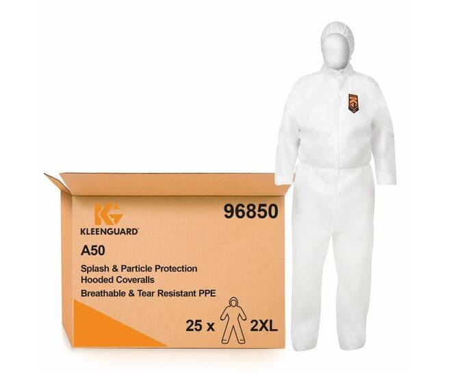 Kimberly clark 96550 Kleenguard A80 overall chemische stoffen en vloeistofstraling oranje doos10st 1